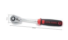 3/8'' Düğmeli Cırcır Kolu (Açılı Gövde)