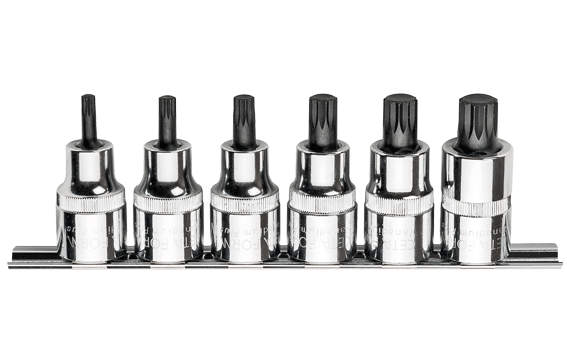6 Parça 1/2'' XZN Uçlu Lokma Takımı - Kısa Tip