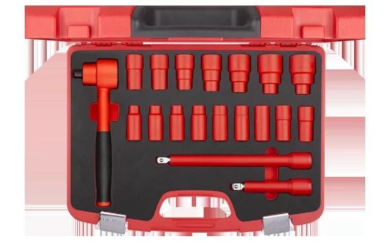 19 Parça 1/2'' 1000V 6 Köşe Lokma Takımı