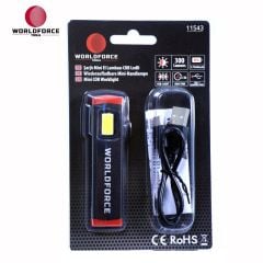 ŞARJLI MİNİ EL LAMBASI COB LEDLİ 300LM